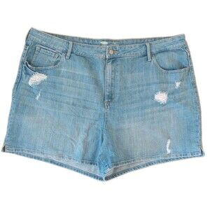 Old Navy Denim Jean Shorts Size 20 Distressed 3.5 Inseam Summer Casual 2015